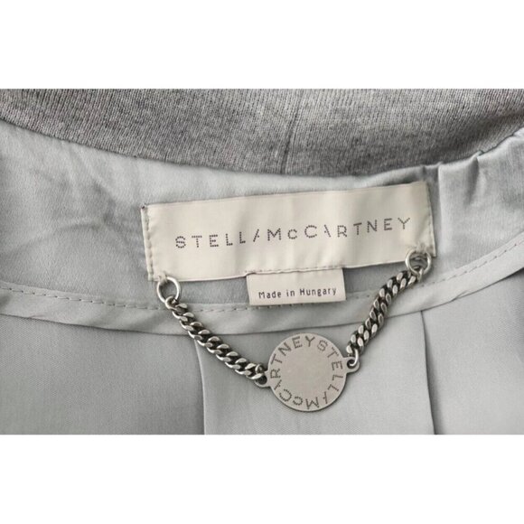 Stella McCartney Womens IT42 Gray Satin Strapless Mini Dress & Bomber Jacket 2PC - Picture 3 of 11